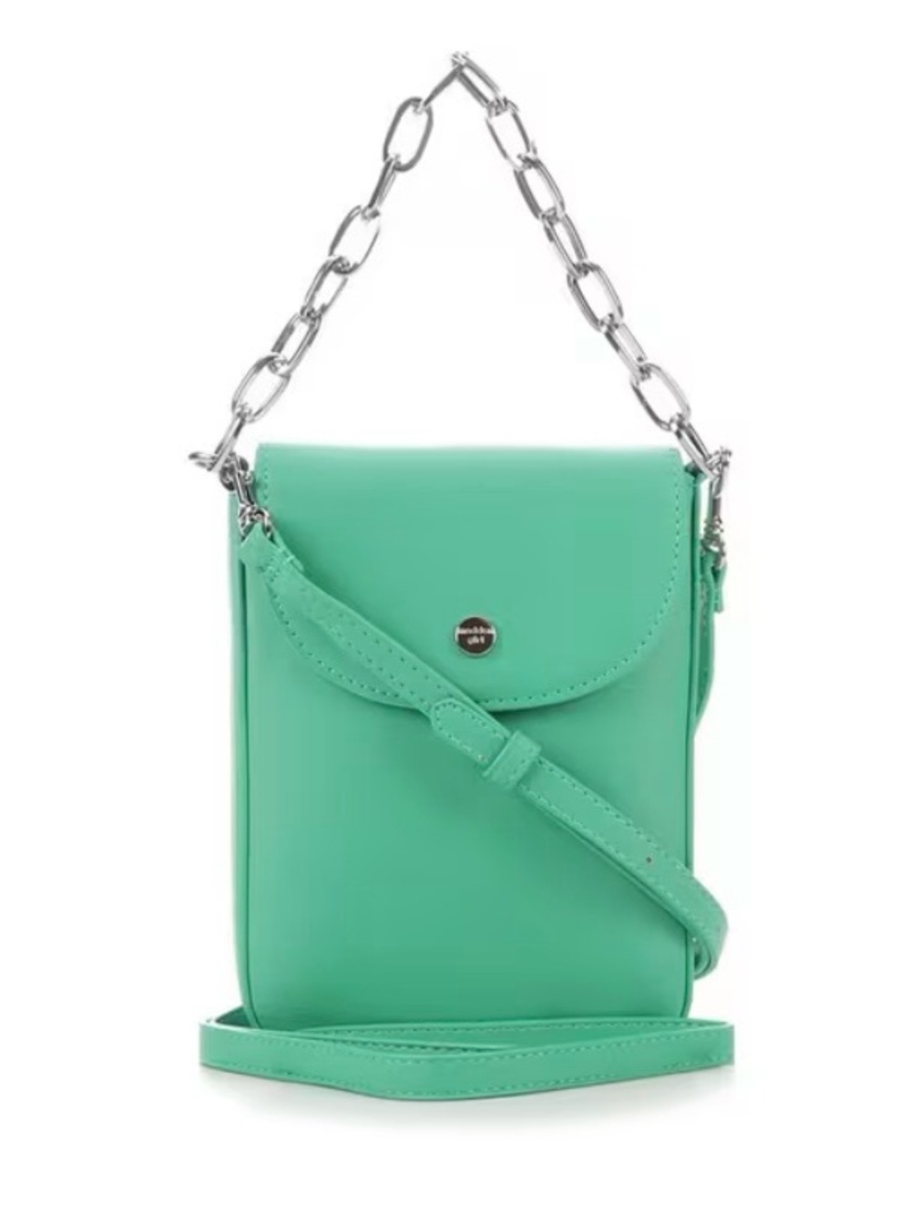 Madden Girl Cell Phone Crossbody, Green w/Silver Hardware, Unisex, Brand New
